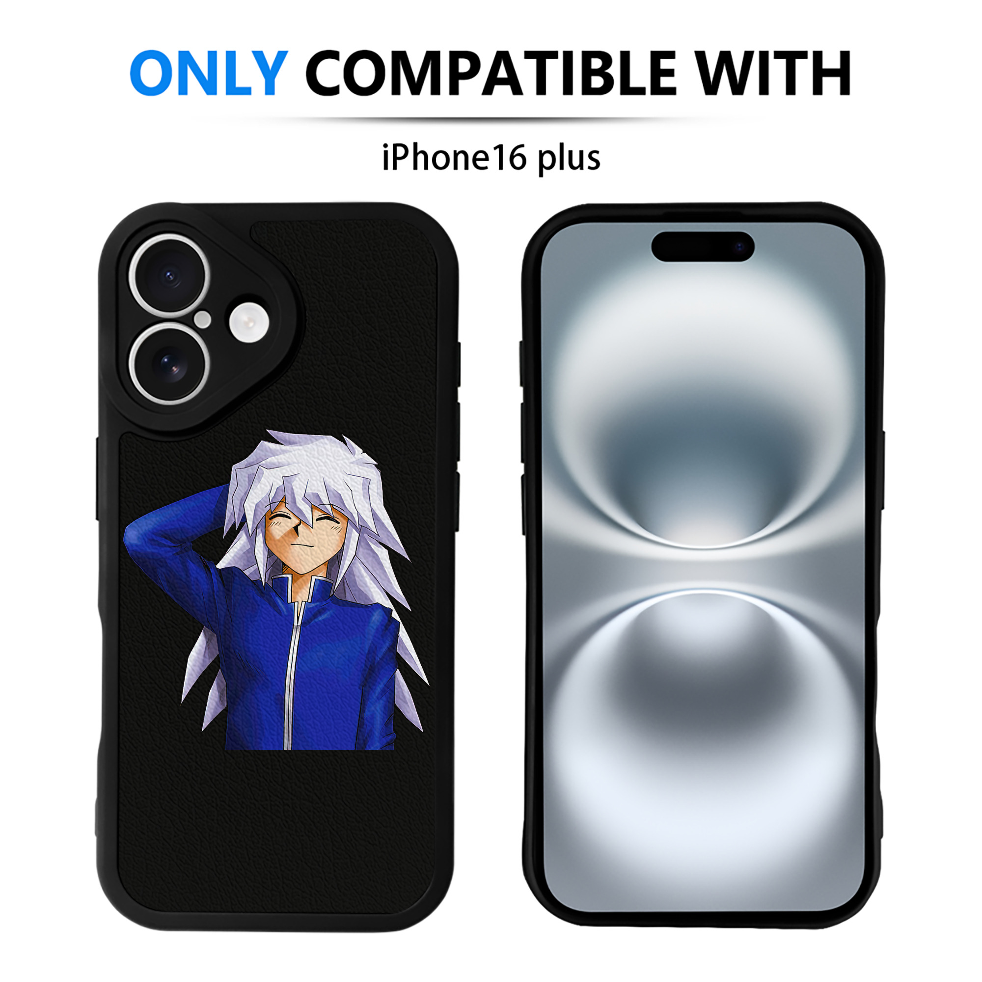 （画像用） 遊☆戯☆王 Yu-Gi-Oh! 【iPhone 16シリーズ対応】シリコンスマホケース（レザー調） 材質：シリコン